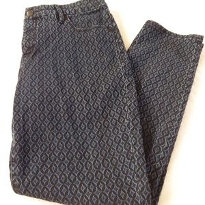 Ladies Chicos Black Blue Diamond Pattern Jeans 0.5